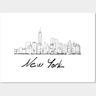 New York Cityscape view Posters and Art